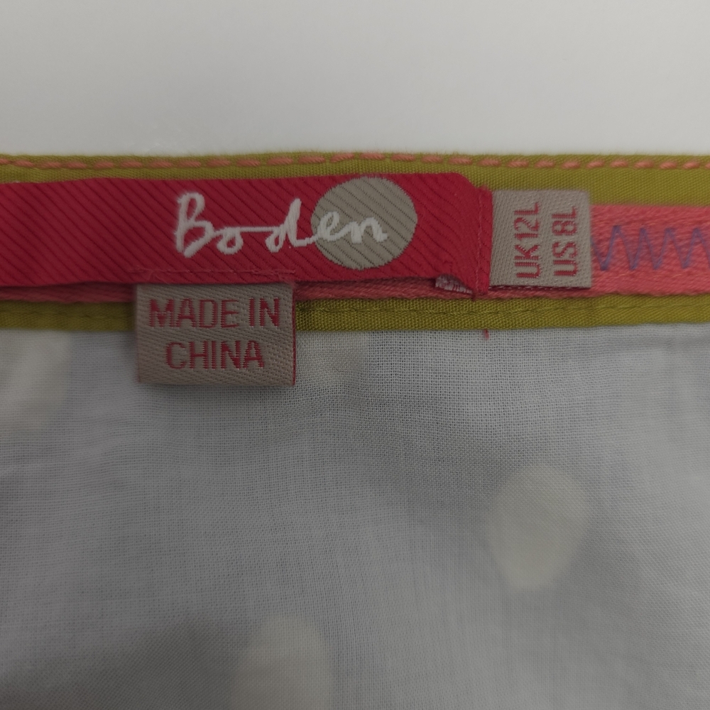 Boden A Line Skirt Blue And White Abstract Floral Women's 8L - Picture 4 of 10